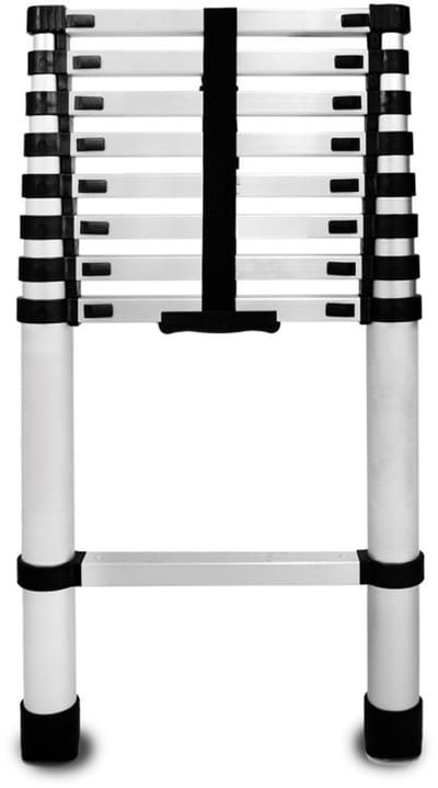 Baulich Aluminium telescopische ladder, 9 sporten - 88-260 cm, draagvermogen 125 kg, compact, verstelbaar, antislip voeten, voor huis en tuin