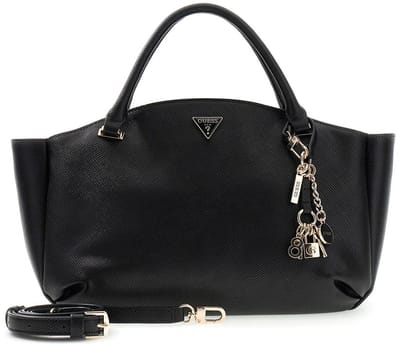 GUESS handtas schoudertas Gilda 3 Compartment Satchel Black zwart