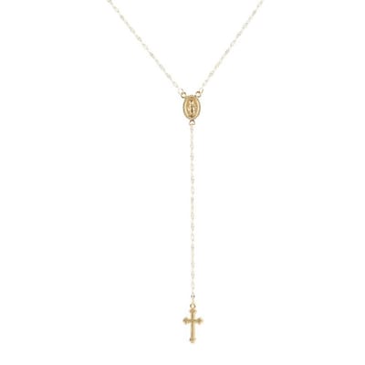 WiseGoods Luxe Rozenkrans Ketting - Kettingen - Cadeau - Dames - Vintage - Fashion - Sieraden - Kleding Accessoires - Goud