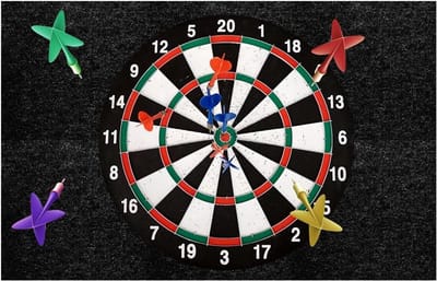 Dartbord Wandbescherming - Vilt Tegels - Bescherm Muur - Geluid Absorberend - 6 Stuks 30x30cm - Zwart