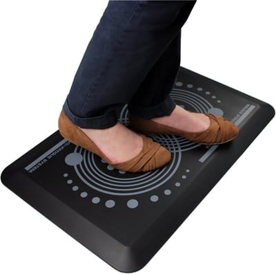 Staande Bureaumat - Anti-vermoeidheid Mat - Comfortabel Staan - Actieve Ondersteuning - 40 x 60 cm - Zwart