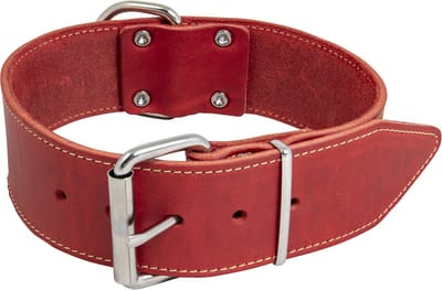 Jack and Vanilla - Halsband - Vetleder - Rood - 40 cm