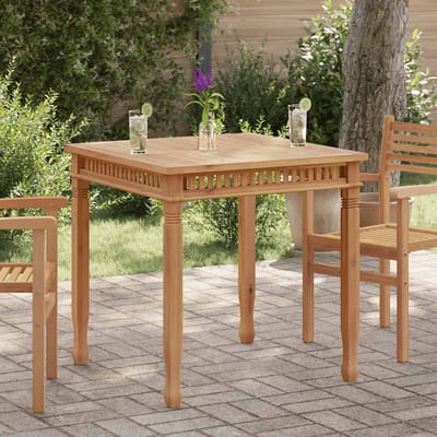vidaXL - Tuintafel - 80x80x80 - cm - massief - teakhout
