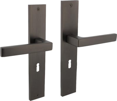 Intersteel Deurkruk Hera op schild 245x45 mm sleutelgat 56 mm antracietgrijs