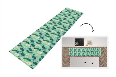 Keukenloper - Loper keuken - Bladeren - Bes - Patroon - Winter - 200x50 cm - Keukenloper vinyl