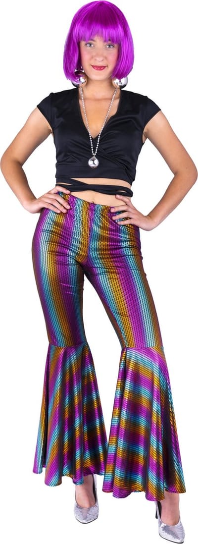 Regenboog pailletten broek