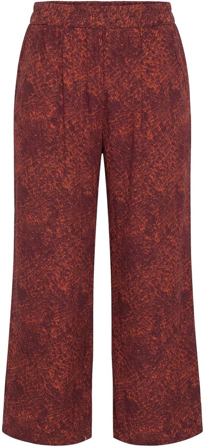Studio Untold - Dames - Wijde broek wijde pijpen krokodillenprint - Bruin - Maat 46+