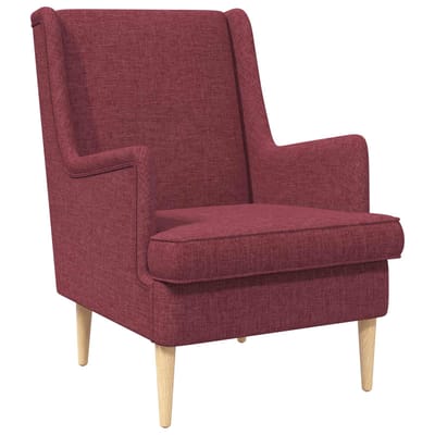 vidaXL - Fauteuil - Wijnrood - Stof