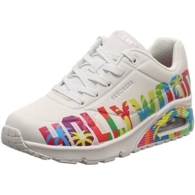 Skechers Dames Uno - ÉÉN VOOR STERREN! Sneaker Hollywood 177995 WMLT wit/kleurrijk