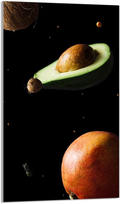 TMK ArtDeko Serie - Snijplank van Glas - 30x52 cm - Fruitenthema - Veiligheidsglas