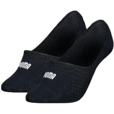 Puma 2-paar dames sokken - Mesh Footies - Onzichtbare sokken - Kousenvoetjes - Ademende sokken voor in loafers - 42 - Zwart