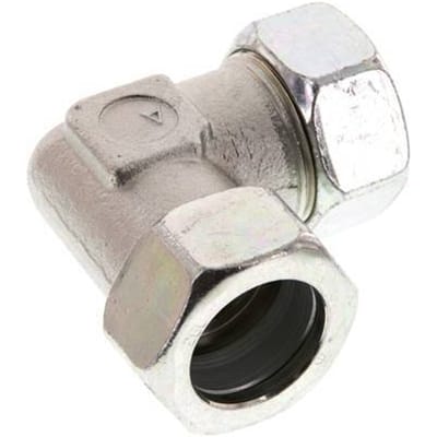 28L Verzinkt Stalen Elbow 90deg Snijring 160 Bar DIN 2353 - FL2E-C-EZ-28-L