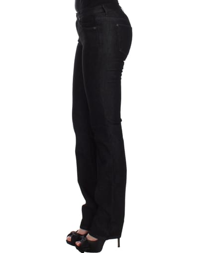 Ermanno Scervino Zwarte Slim Jeans Denim Broek Skinny Pijp Stretch