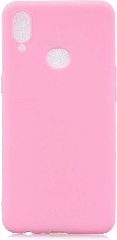 LuxeBass Hoesje geschikt voor Samsung Galaxy A10S - Siliconen hoesje- Kunststof - Soft cover- Roze - telefoonhoes - gsm hoes - telefoonhoesje