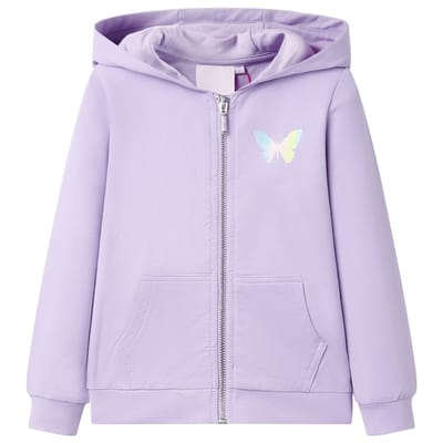 vidaXL Kindervest met capuchon 104 lila