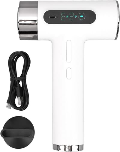 Draadloze Haardroger met 100.000RPM, 3 Temperaturen, 9 Snelheden en HD Display voor Sneldrogen en Reizen