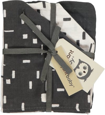 Briljant Baby - Washandje Hydrofiel 17 x 20 - Art - Dark Grey - 3 Stuks