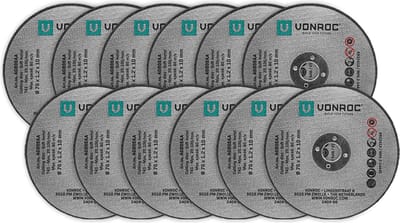 VONROC Doorslijpschijven set - Ø 76mm - 12 stuks - voor VONROC AG507DC en Universeel ge-schikt