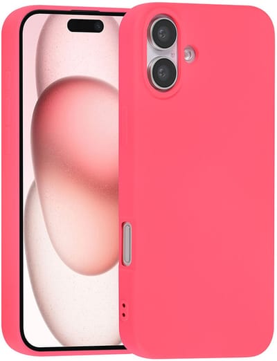 TUNIQ telefoonhoesje voor Apple iPhone 16 Plus - TPU backcover - Felroze