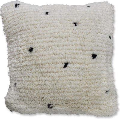 Poufs&Pillows - Fluffy gestippeld kussen - handgeweven uit natuurlijk wol - vierkant 40x40cm