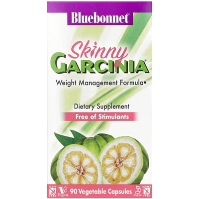 Bluebonnet Nutrition, Skinny Garcinia Formule voor Gewichtsbeheer, 90 Plantaardige Capsules