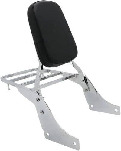 Passagierskussen Motorfiets - Rugleuning Sissy Bar - Comfortabele Ritten - Afneembare Bagagedrager - Niet gespecificeerd - Zwart