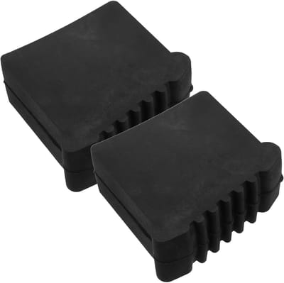 Laddervoet Beschermers - Vervangende Ladderdoppen - Veilig Werken - Schokabsorberend Rubber - 8.8x8x3.5cm - Zwart