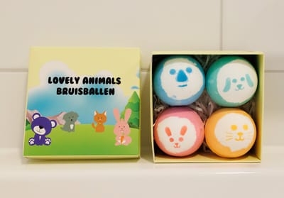 Kado kind - 4 Lovely Animals bruisballen - Vegan & Biologisch - Wat een mooi cadeau!
