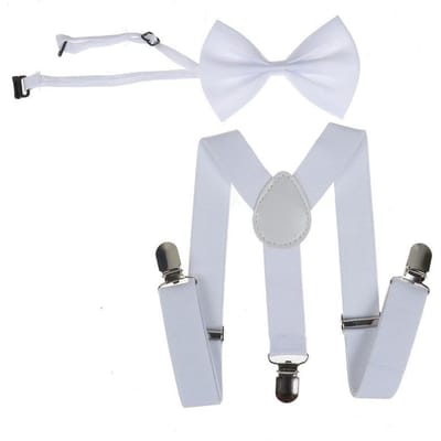 1 stuks elastische bretels met strik mode bretels kinderen jongens meisjes met strik verstelbare bandjes accessoires voor kinderen white