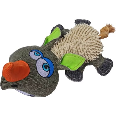 Duvoplus - Speelgoed Voor Dieren - Hond - Canvas Neushoorn 27x16x11cm Gemengde Kleuren - 1st