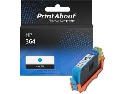PrintAbout huismerk Inktcartridge 364 (CB318EE) Cyaan Geschikt voor HP