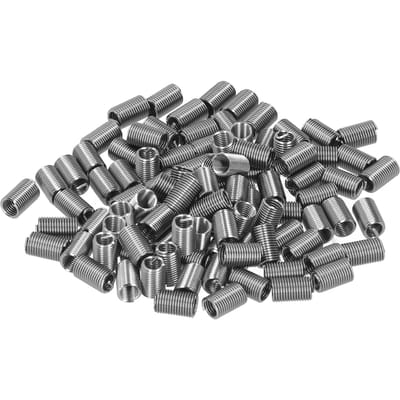 100 stuks draadinzetstukken mannelijk vrouwelijk verloopmoer reparatiegereedschap roestvrij staal bevestigingsmiddel M6x13D