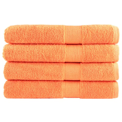 vidaXL - Saunadoeken - SOLUND - 4 - st - 600 - g/m² - 80x200 - cm - oranje