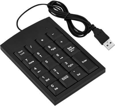 Allecto - Mini USB Numeriek Toetsenbord - Draagbaar en Handig - Indeling - Ideaal voor Laptop en PC - Voor Windows en Android