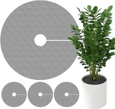 Bloempot Raster - Pot Bodem Bedekking - Planten Beschermen - Snijbaar Ontwerp - 4 Stuks - Groen