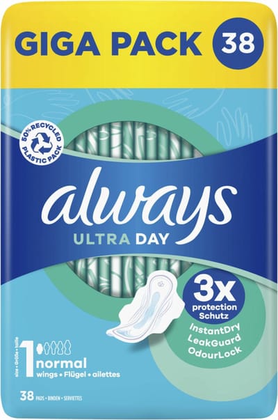 6x Always Maandverband Ultra Normal Plus 38 stuks