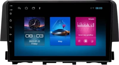 Autoradio met bluetooth - Carplay - Voor Honda Civic 10e Generatie (2016-2018) - Geschikt voor Apple en Android - Stereo - Navigatie - Navigatiesysteem auto - 1GB 16GB