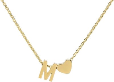 Hartvormige Letter M Ketting voor Vrouwen en Meisjes - Perfecte Cadeau voor Vriendinnen met 45 cm Ketenlengte en Stijlvol Ontwerp