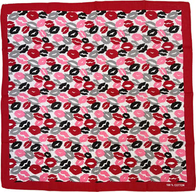 Fako Fashion - Bandana - Hoofddoek - Mondbescherming - Zakdoek - Sjaal - Paisley Multicolor - 53x53cm - Rood