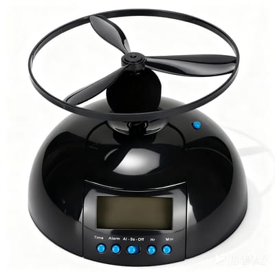 Dailygoods- Vliegende Wekker - Interactieve Wake-up-ervaring - Digitale Wekker - Retroverlichting - Ideaal voor Slaapkamer - ABS-materiaal - Duidelijke Tijdweergave
