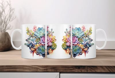 Auqarel koffiemok Cactus 2