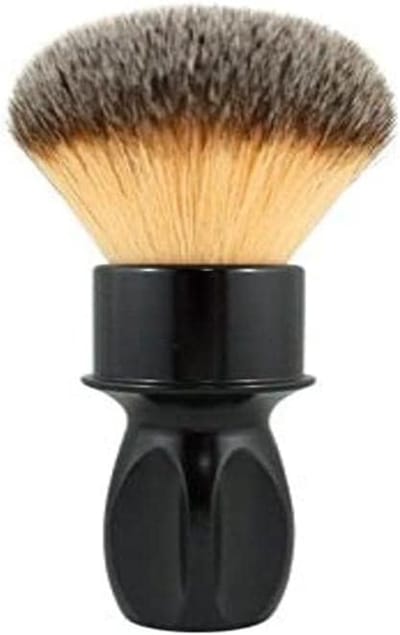 Synthetische Scheerkwast - Plissoft Tuft - Traditioneel Scheren - Comfortabel Handvat - 24 mm Knoop - Glanzend Zwart