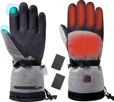 Verwarmde Handschoenen –verwarmde waterafstotende wanten- 2* Oplaadbare Powerbanks 5v 5000 mAh - Scooter Handschoenen- fietsen handschoenen - Waterdichte handschoenen - Elektrische Handschoenen - Size L