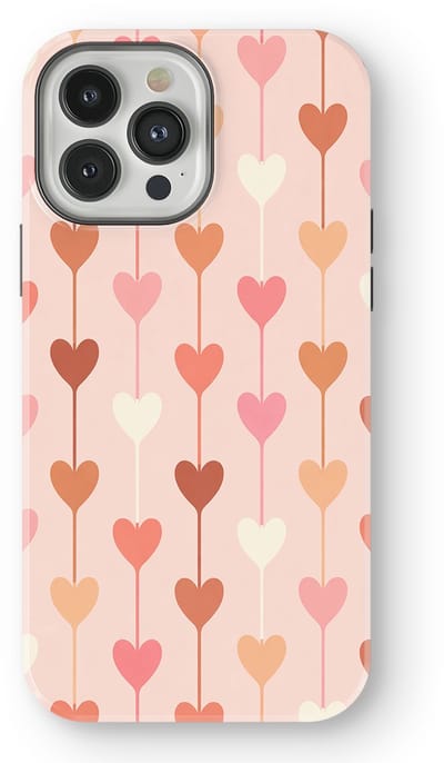 Tough Hoesje met Hartjes geschikt voor iPhone 13 Pro | Little Love Tough Case Geschikt voor Mag | Hartjes Print Backcover geschikt voor iPhone 13 Pro Falling Hearts