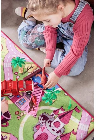 Kinder Speeltapijt - speelkleed - 140 x 200 - Girls Village - sweet village