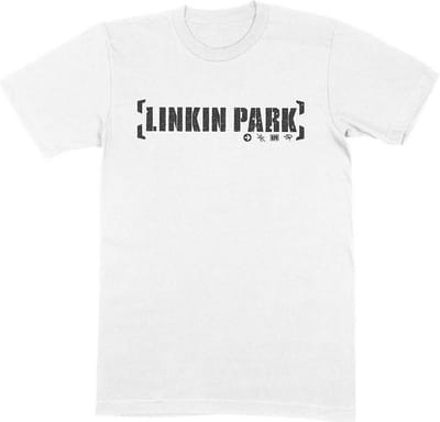 Linkin Park - Bracket Logo Heren T-shirt - M - Wit