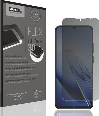 dipos FLEX – Matte Privacy Screenprotector geschikt voor Blackview Wave 10 | Volledige Schermbescherming | Case-Friendly