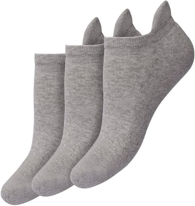 Bonnie Doon Unisex Sneaker Sokken Deluxe Dames Licht Grijs maat 36/42 - Dames en Heren - 3 paar - Badstof Binnenzool - Gladde Naden -Comfortabel en Zacht - Zacht Hiel Kussen houdt Vuil tegen - Sport - Sneakersokken - Light Grey Heather - OL6310501.8