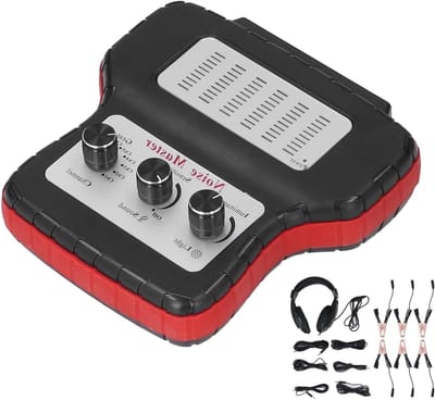 Elektronische Stethoscoop - Geluidsdetector Set - Auto Diagnose - 6 Kanaals Analyse - 100 Hz - 10 kHz - Zwart