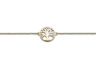 JWLS4U XB006G XoXo Armband Tree of Life zilver goudkleurig 16-19 cm